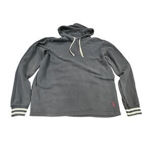 Polo Ralph Lauren Waffle Hoodie Red Pony Striped Cuff Thermal Pullover Mens M